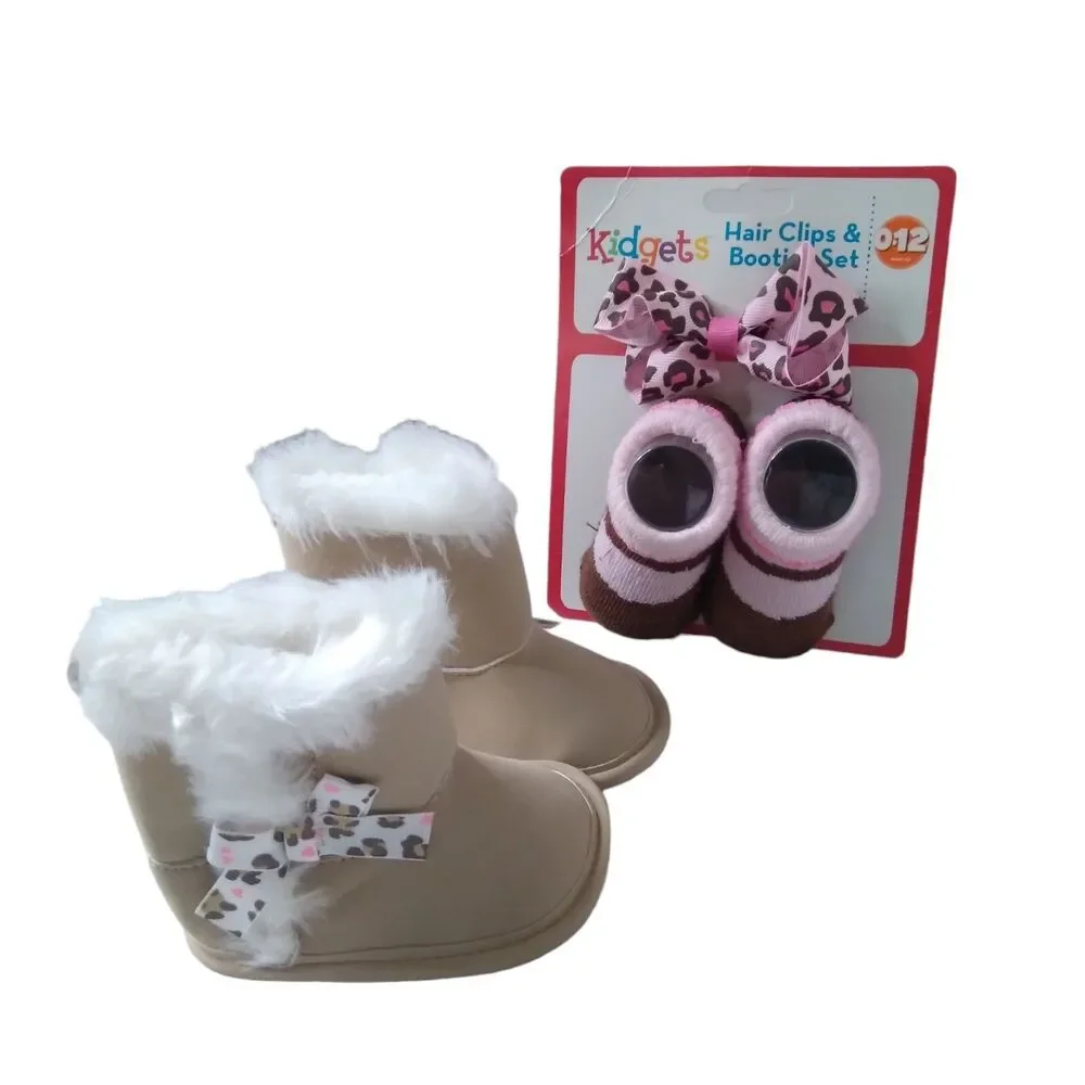 Carters Boots Baby Lot 0 3m Moccasin Kidgets Booties Bow Shoes Mary Jane Socks